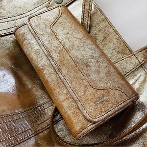Frye Metallic Brown Wallet